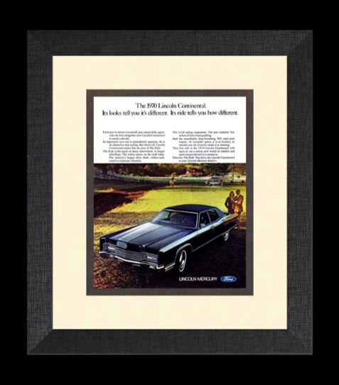 1970 Lincoln Continental Print Ad - $500