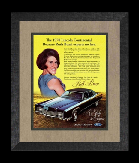 ’’Ruth Buzzi Expects No Less’’ - '70 Lincoln Print Ad $500